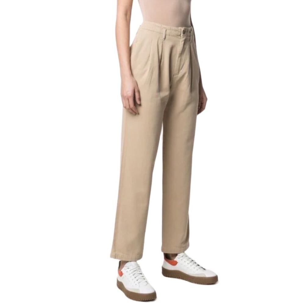 BOYISH High Rise Straight Leg Pant Women Sz 27 Beige Gorpcore Streetwear Organic